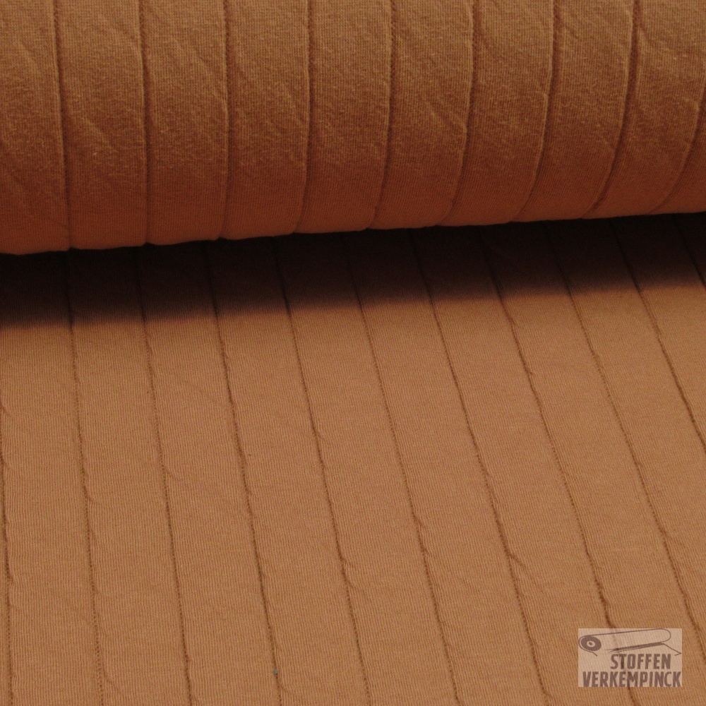 Jersey Quilted Stripe 21 mm. Spice