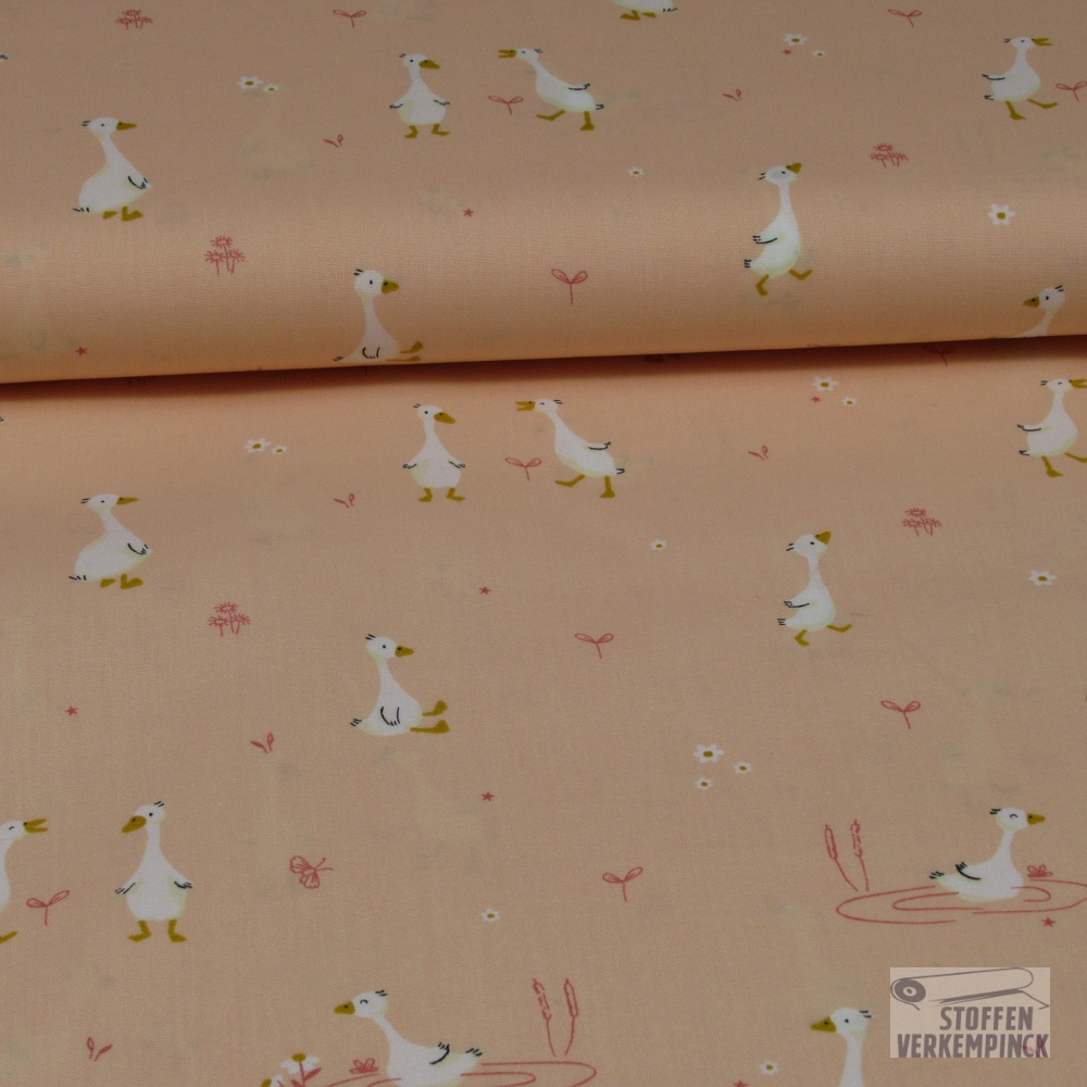 Poplin Fine Goose Salmon