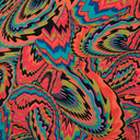 Visc/kat voile modern paisley cyclam