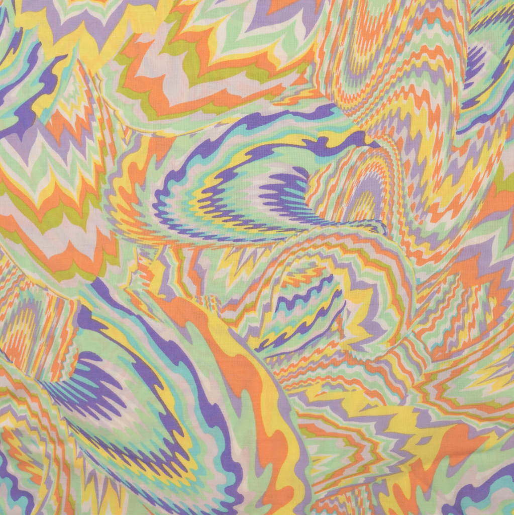 Visc/kat voile modern paisley dusty mint