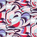 Viscose twill print abstract aqua
