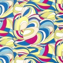 Viscose twill print abstract groen