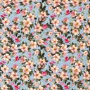 Viscose/ny crepe print bloemen babyblauw
