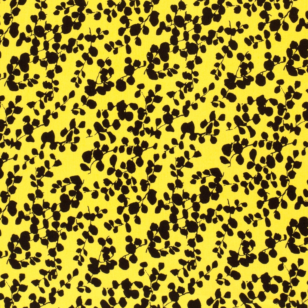 bamboe poplin takjes geel