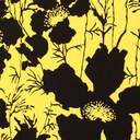 bamboe poplin bloemen geel