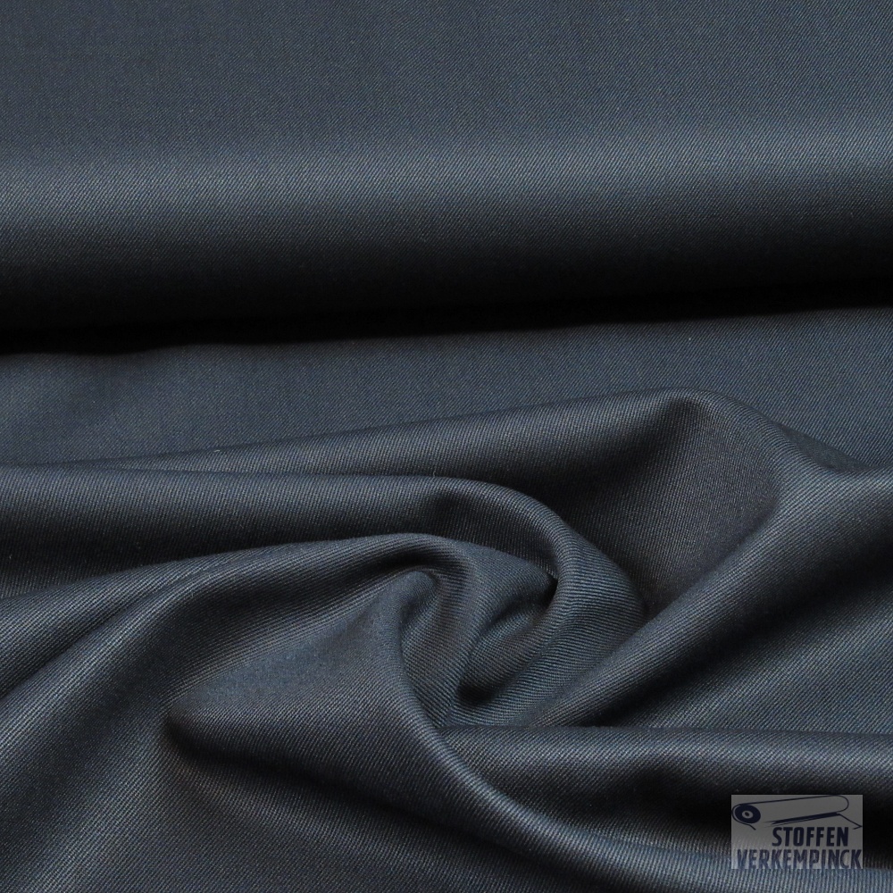 Trevira Wool Gabardine Navy