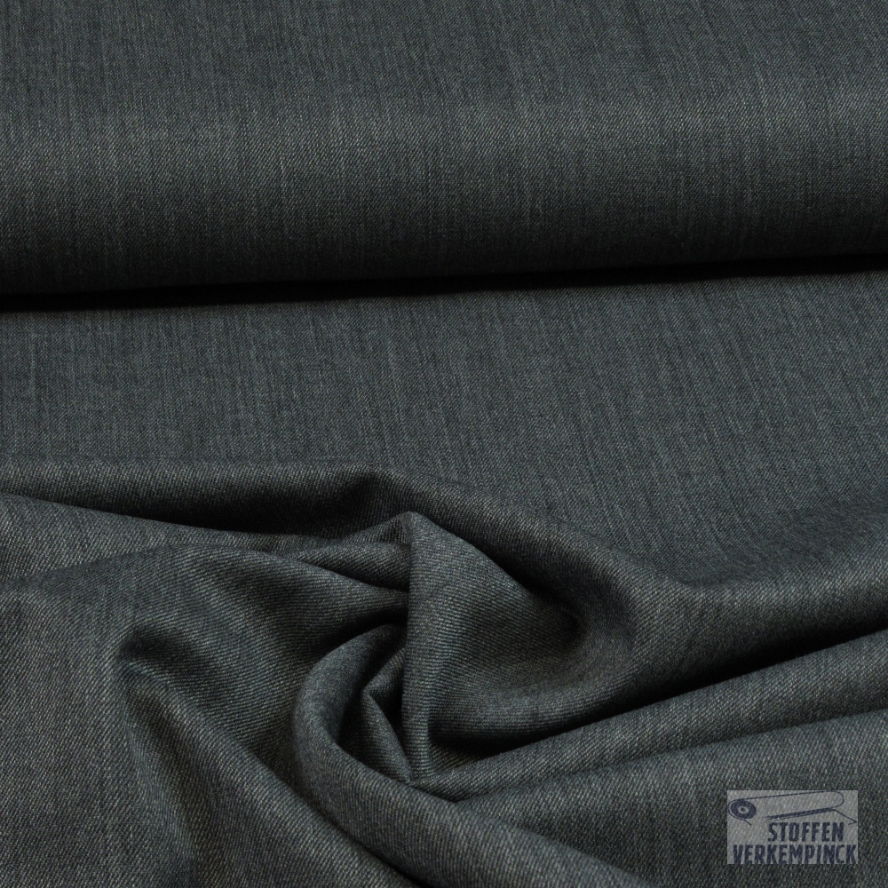 Trevira Wool Gabardine Grijs