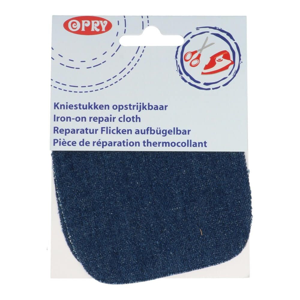 Opry kniestukken opstrijkbaar jeans donkerblauw