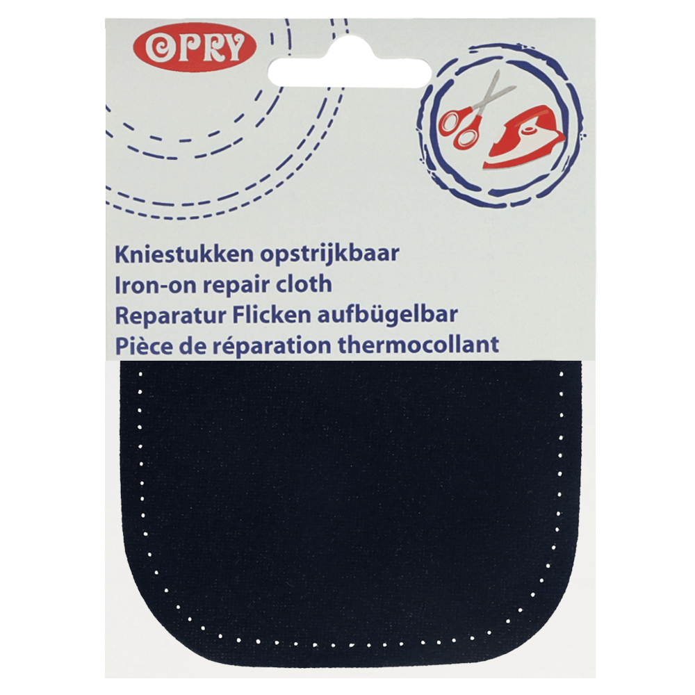 Opry kniestukken opstrijkbaar blauw