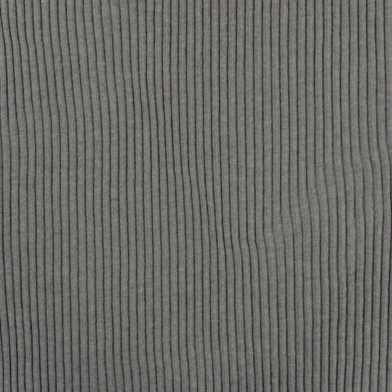 Boordstof Heavy Rib Mid grey Melange