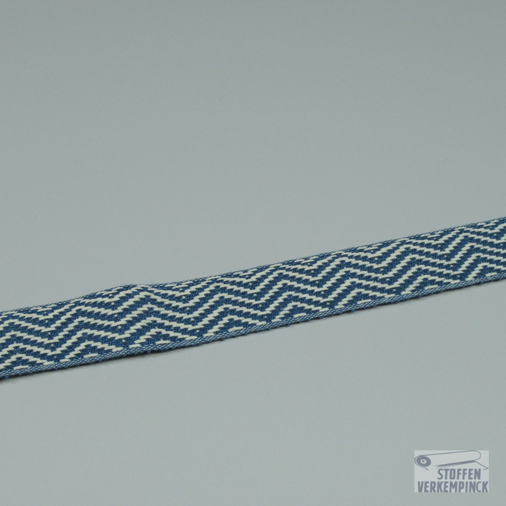 Tassenband Greca 40mm - 305 - blauw