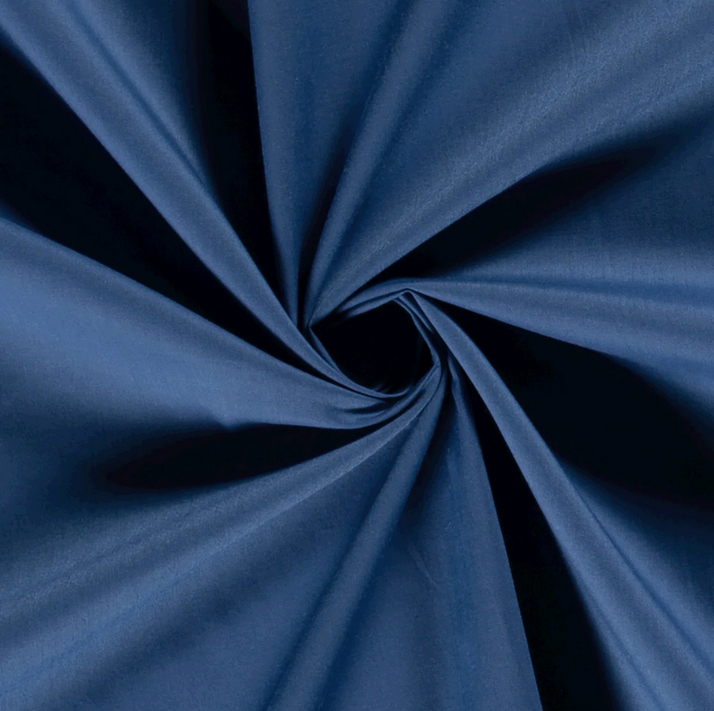 Popeline Polyester Katoen Blauw