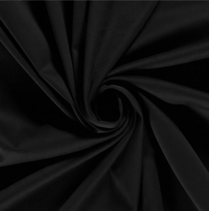 Suède Plain Dyed Stretch Zwart