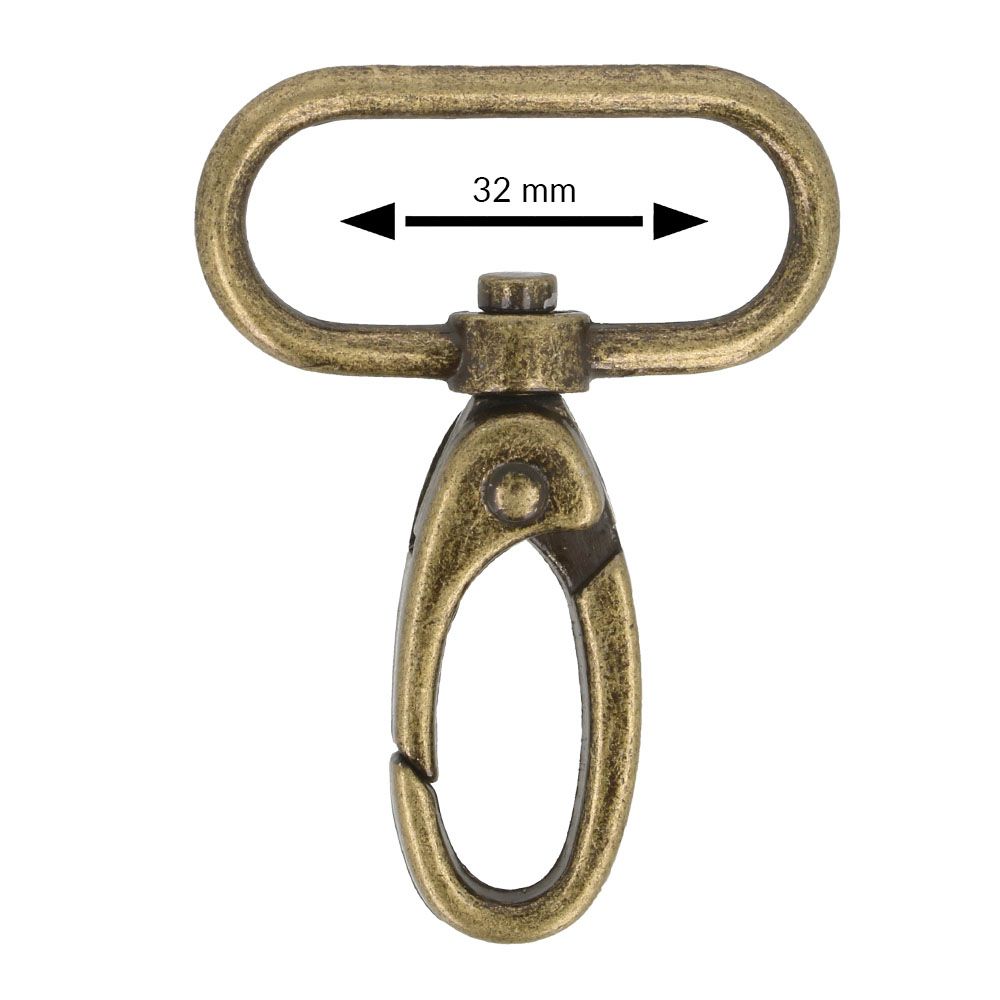 Musketonhaak 32mm - brons