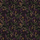 Jersey Melange Flowers Anthracite