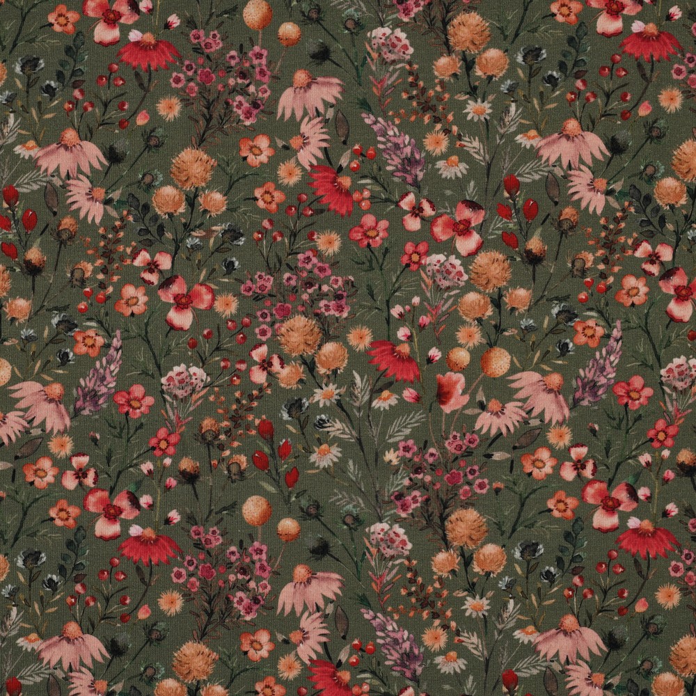 Jersey digital Fieldflowers Green