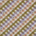 Flanel Check/Hearts Green/Purple