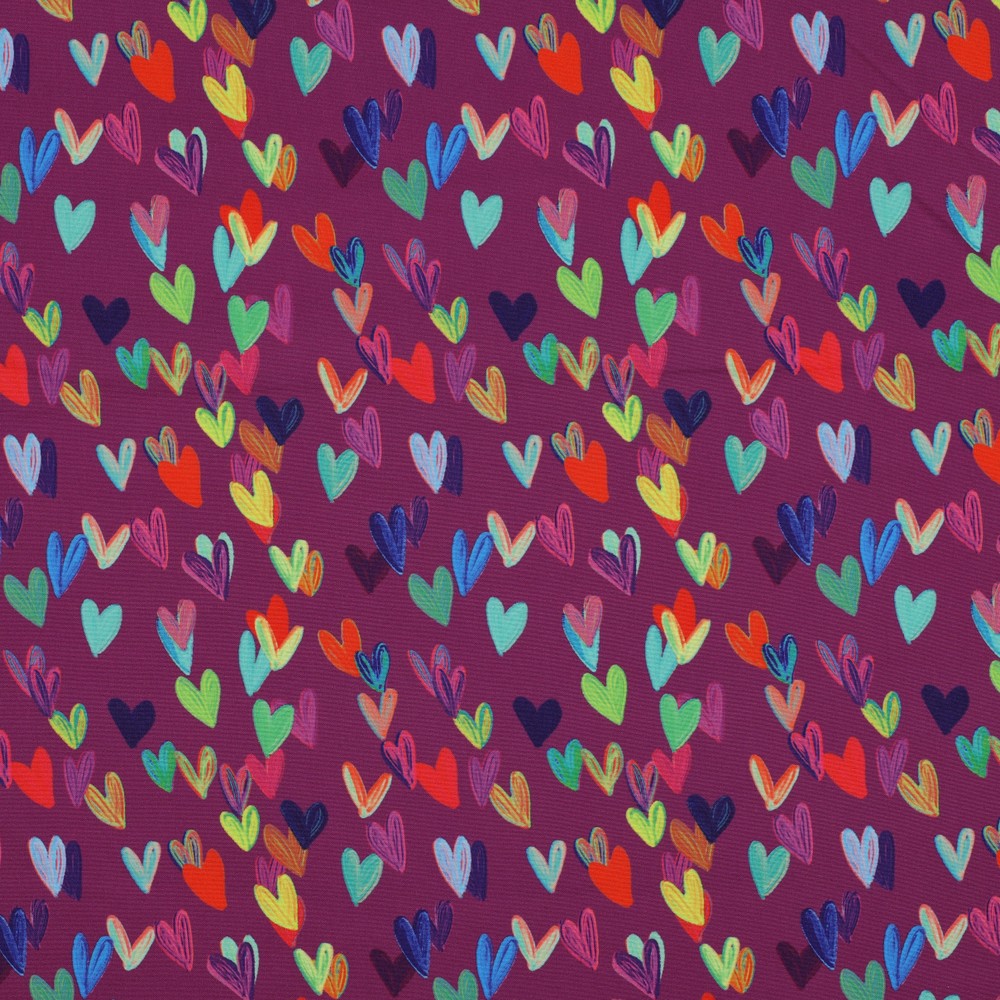 Softshell Digital Hearts Violet