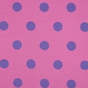 French Terry 3 cm. Dots Paars/Fuchsia