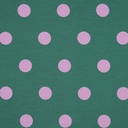French Terry 3 cm. Dots Rose/Green