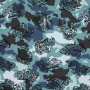 French Terry Camo Quads Blue