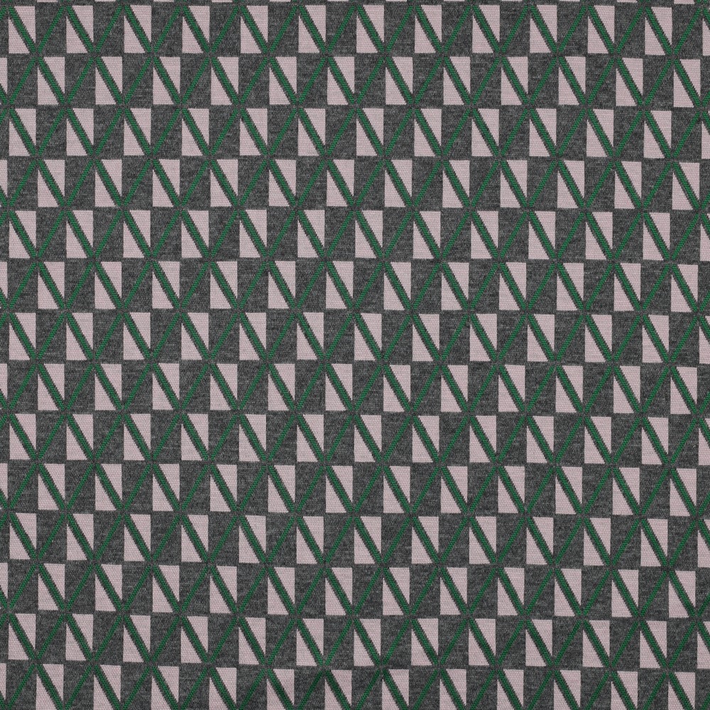 Jersey Jacquard Grafic Check Green/Rose/Grey