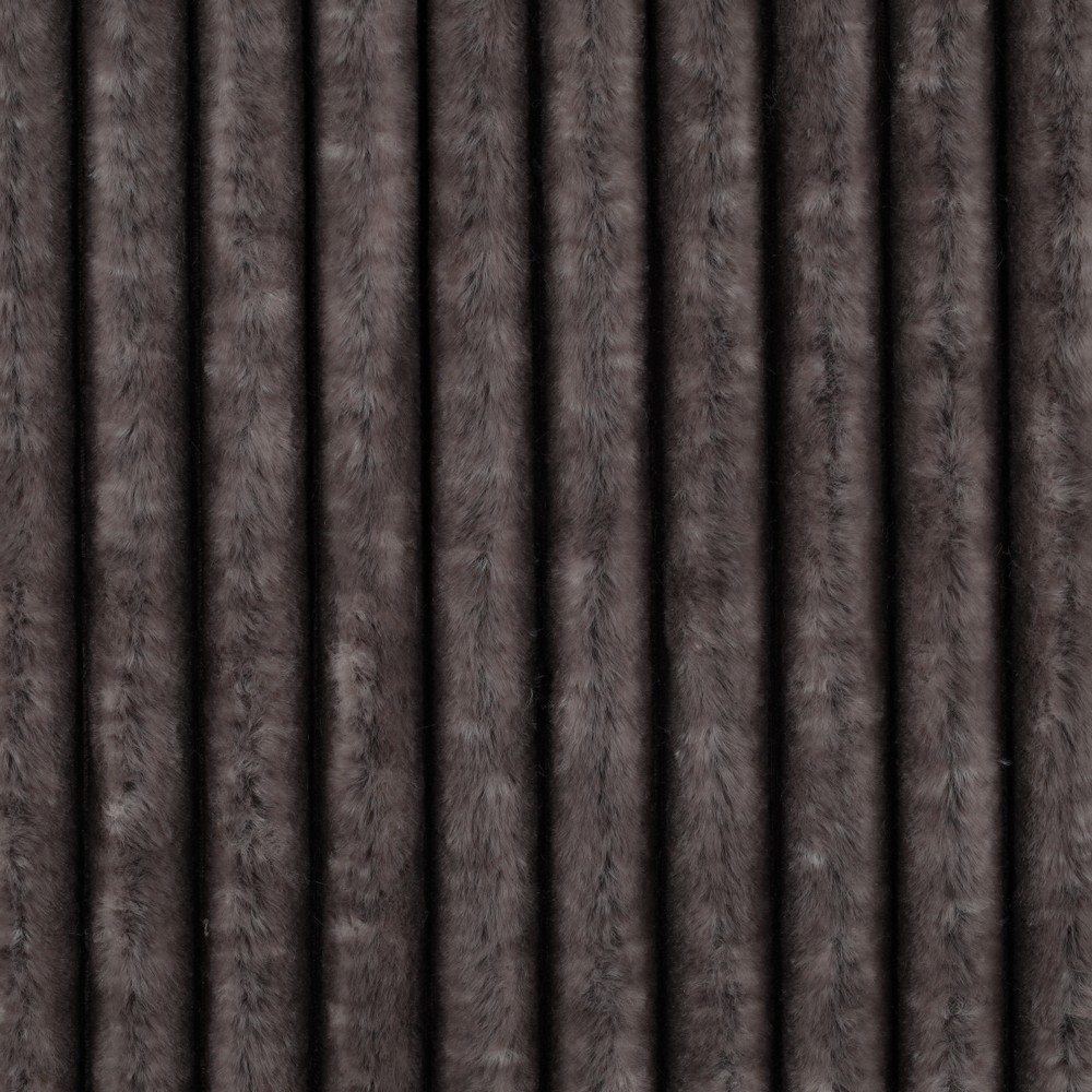 Faux Fur Stripes Grey