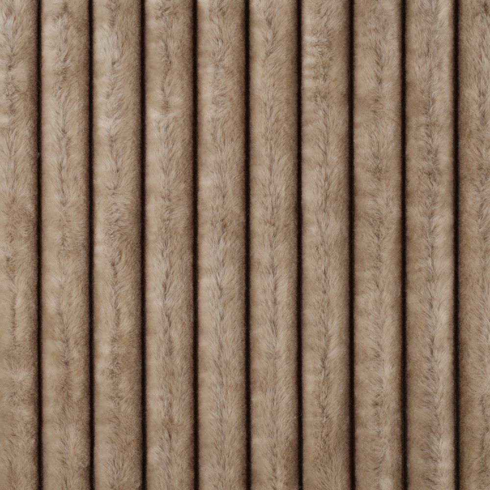 Faux Fur Stripes Sand