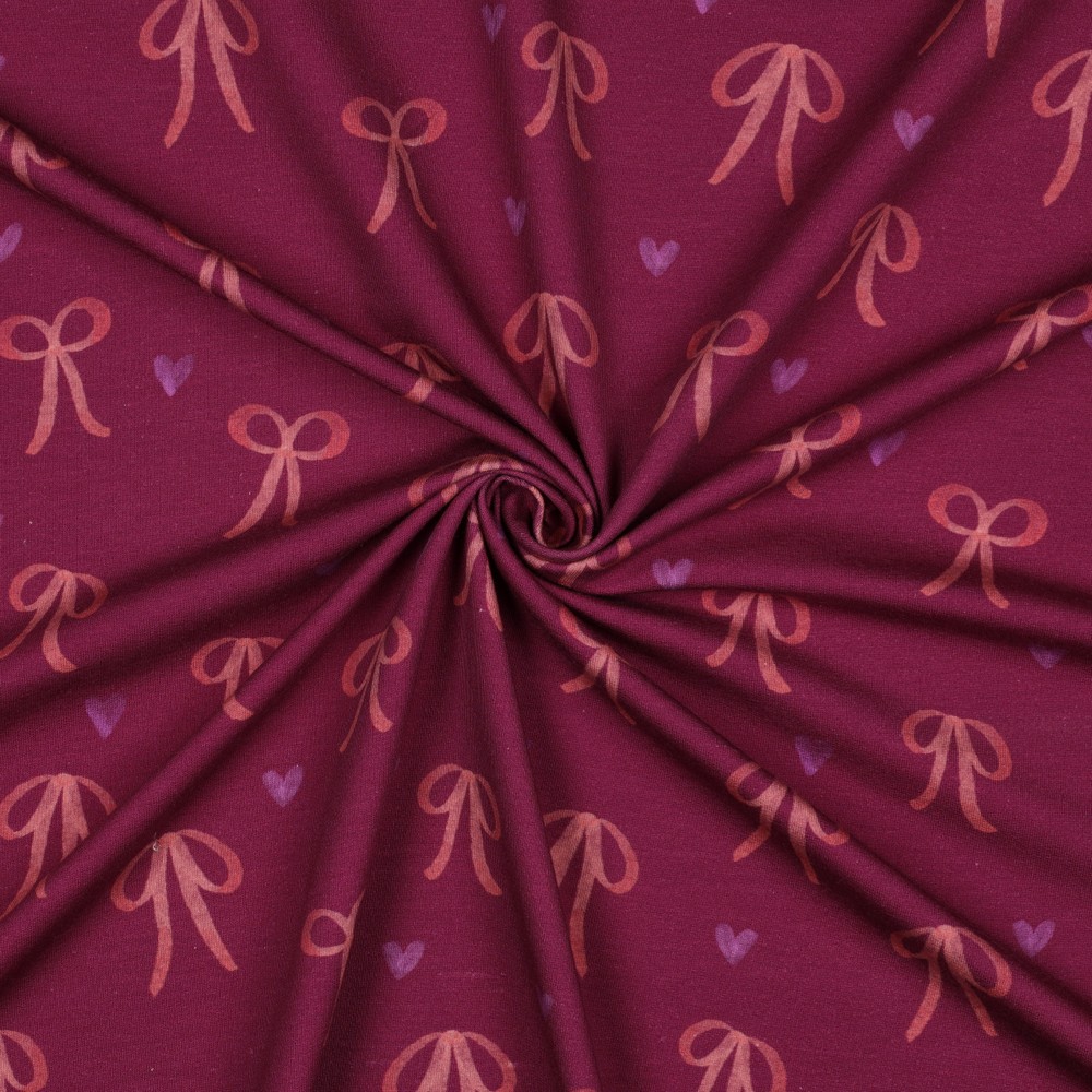Sweat Digital Bows & Hearts Dark Rose