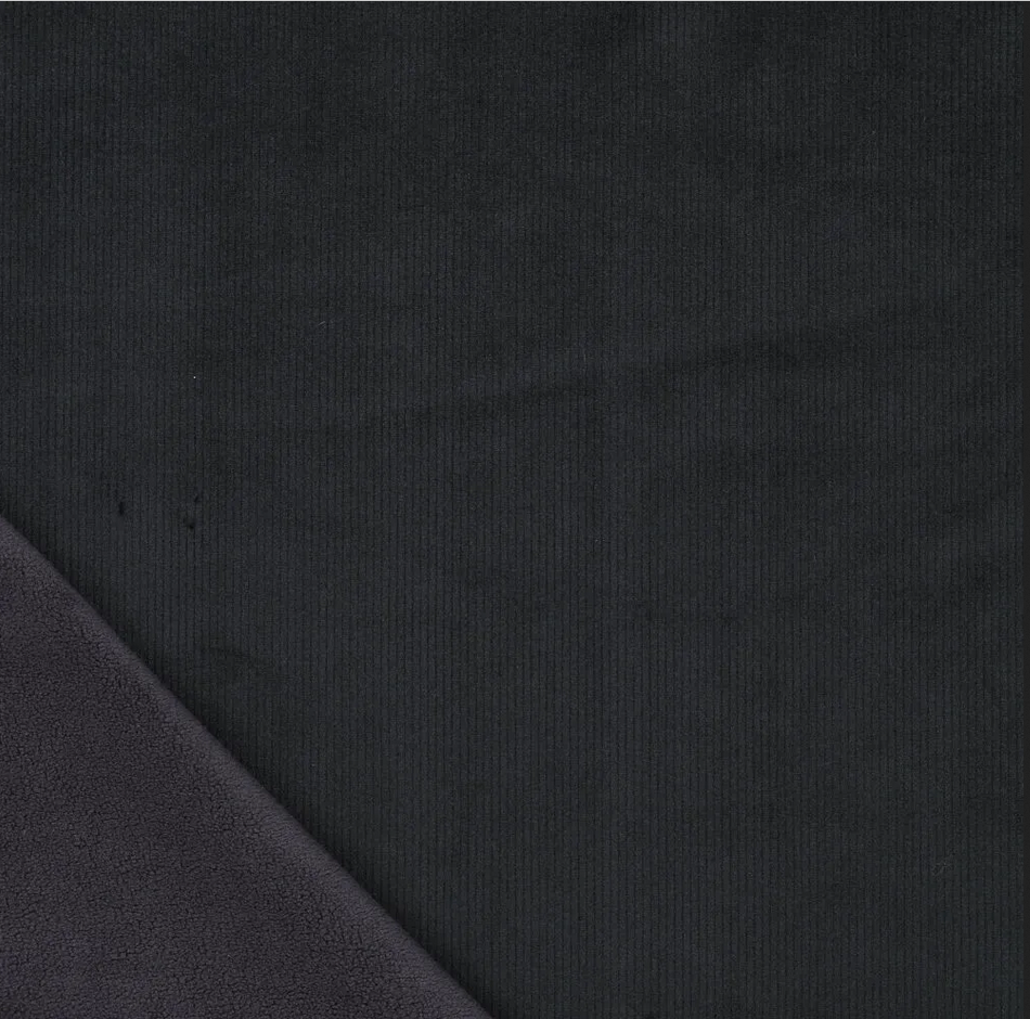 8W Corduroy Supersoft Bounded Black