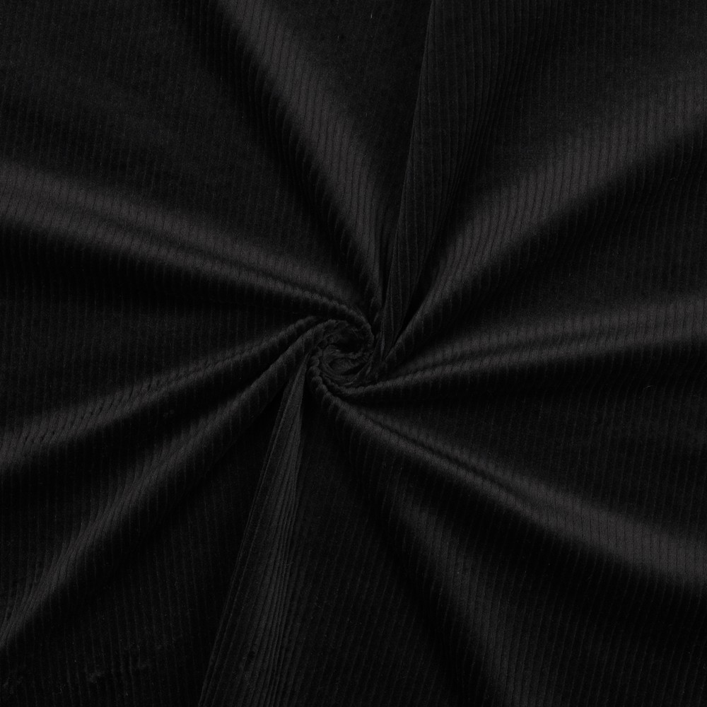 Corduroy Washed 6W Stretch Black