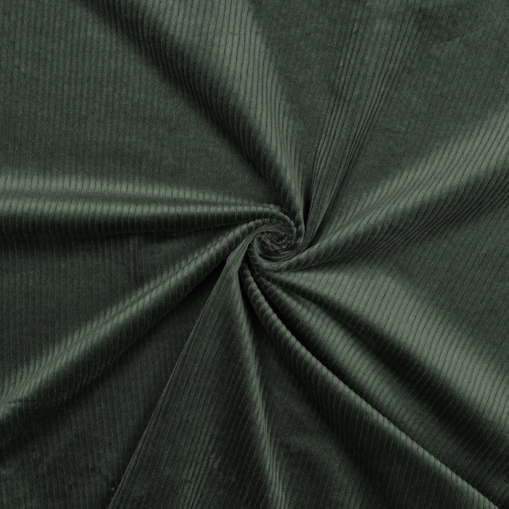 Corduroy Washed 6W Stretch Dark Green