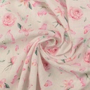 Linnen Digital Vlinders/Rozen roze