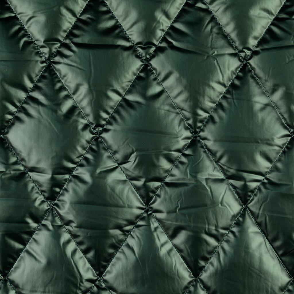 Metallic Quilted Fabric - Forest green