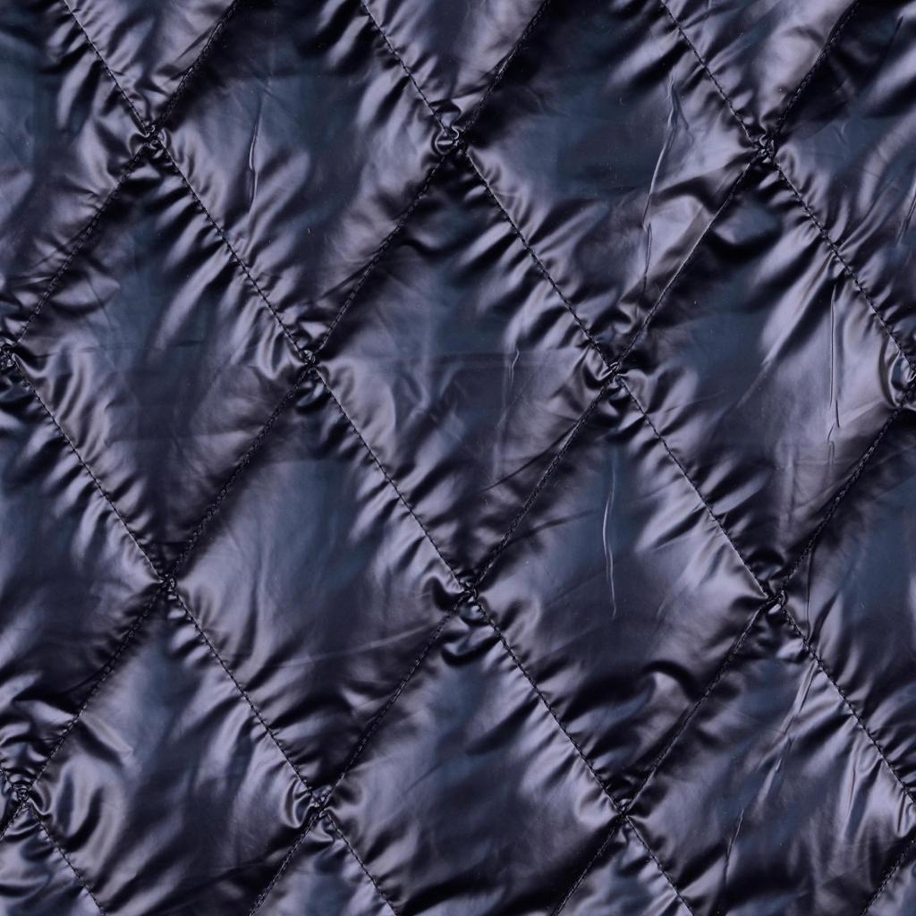 Metallic Quilted Fabric - Navy