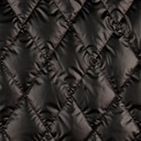 Metallic Quilted Fabric - Black