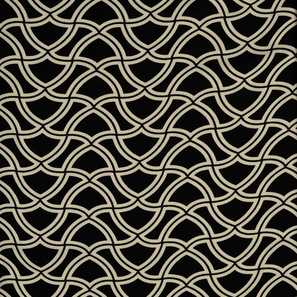 Viscose Twill Crossing Waves Black