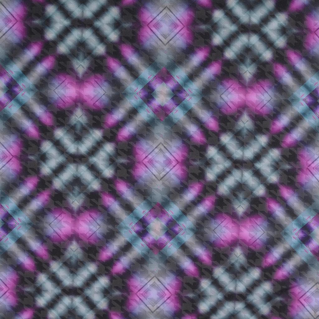 Satin Jacq. Dig. Tiles Fushia/Grey