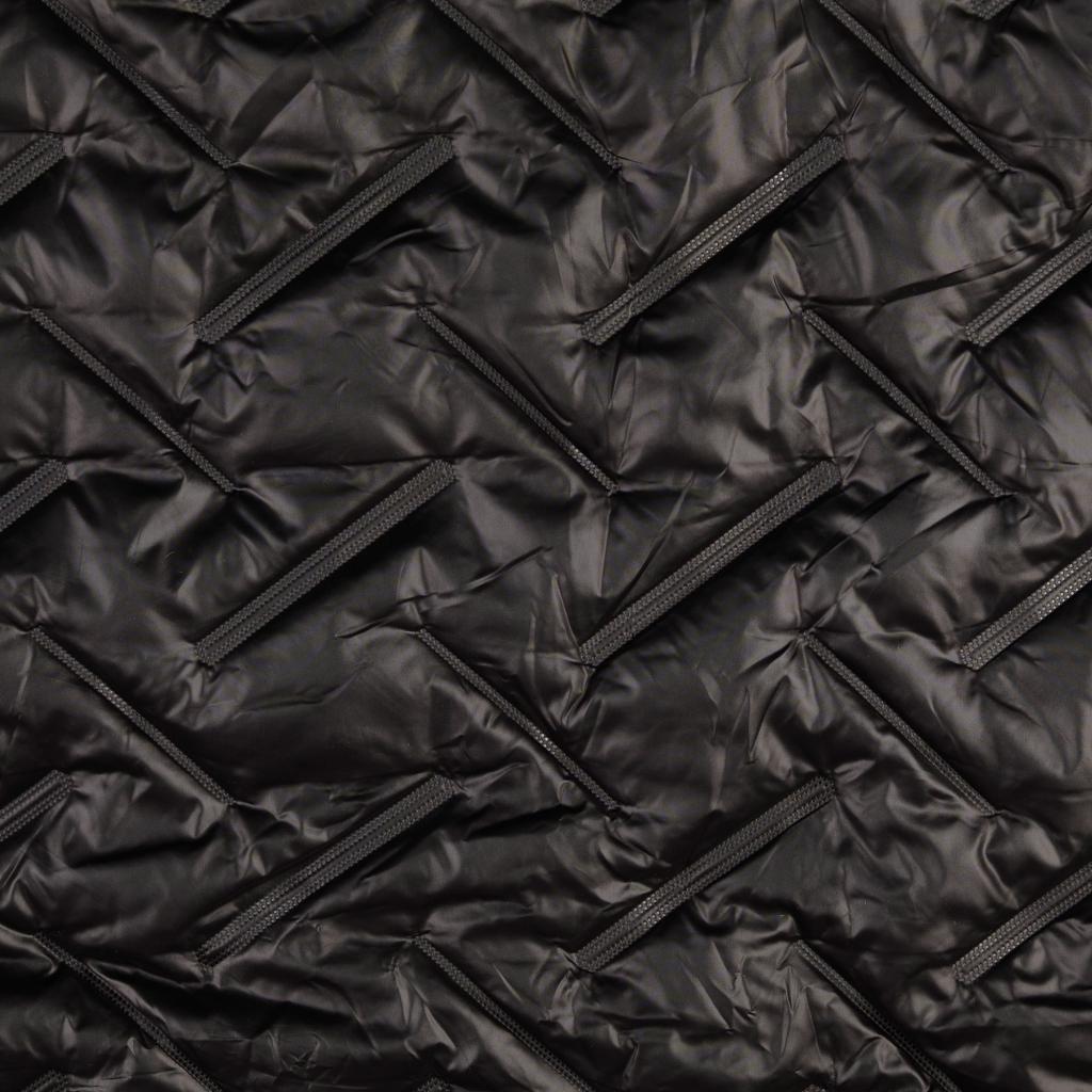 Embossed Quilted Fabric Black