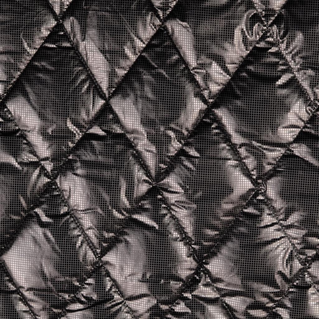Quilted Fabric with Foil Black