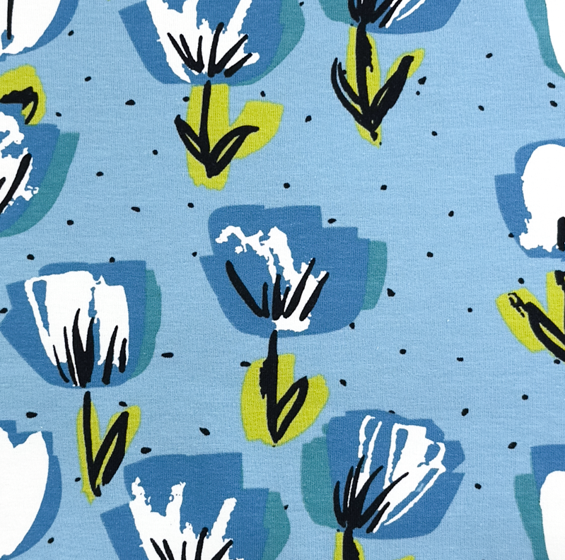 Jersey Tulips Blue