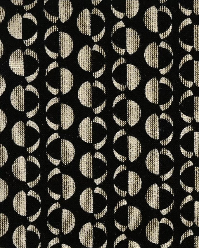 Dubbeljersey Retro Halve Cirkels