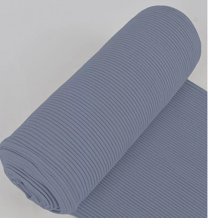Boordstof Zware rib Light Denim