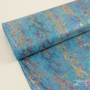 Lycra Jersey Snake Foil Turquoise