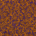 Velvet Satin Paisley Purple