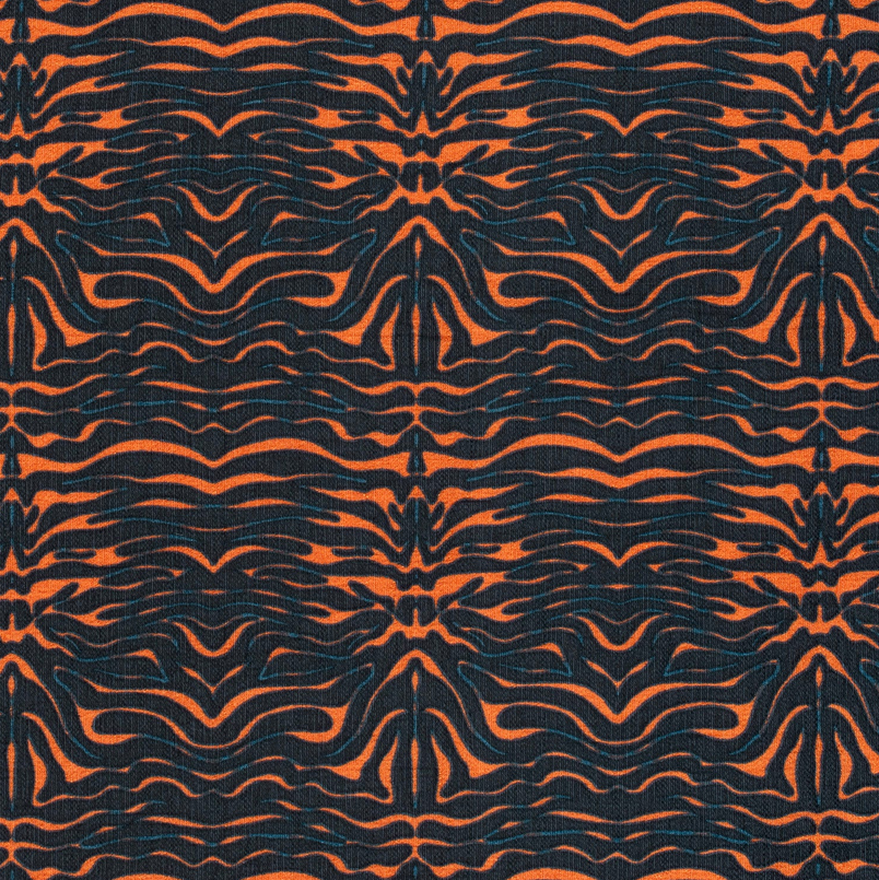 Viscose Nylon Mirror Image Orange