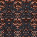 Viscose Nylon Mirror Image Orange