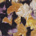 Jersey Angora Brushed Blurred Flowers Ochre