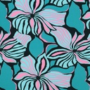 Lenzing Ecovero Flowers Petrol