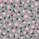 Sweat Melange Flowered Dark Mint